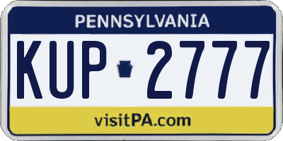 PA license plate KUP2777