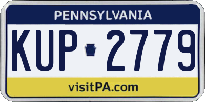 PA license plate KUP2779