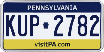 PA license plate KUP2782