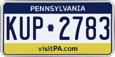PA license plate KUP2783