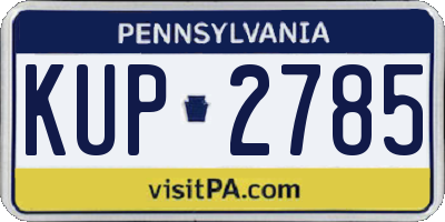 PA license plate KUP2785