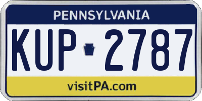 PA license plate KUP2787