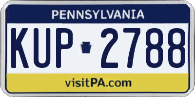 PA license plate KUP2788