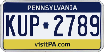 PA license plate KUP2789