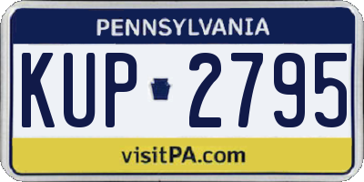 PA license plate KUP2795