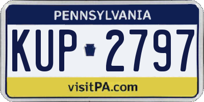 PA license plate KUP2797