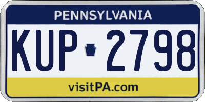 PA license plate KUP2798