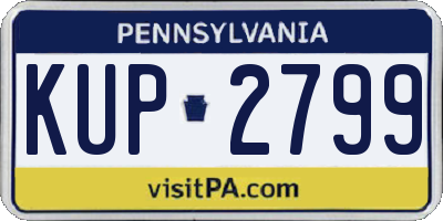 PA license plate KUP2799