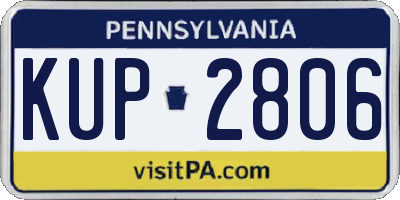 PA license plate KUP2806
