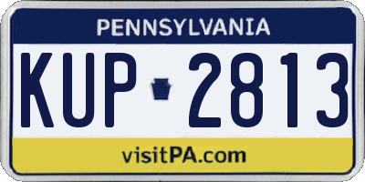 PA license plate KUP2813
