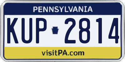PA license plate KUP2814
