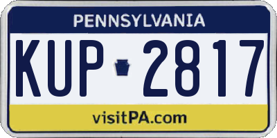 PA license plate KUP2817