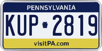 PA license plate KUP2819