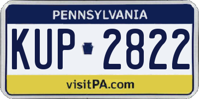 PA license plate KUP2822