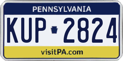 PA license plate KUP2824