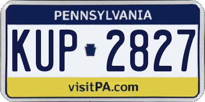 PA license plate KUP2827
