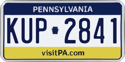 PA license plate KUP2841