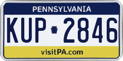PA license plate KUP2846