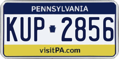 PA license plate KUP2856