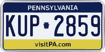PA license plate KUP2859