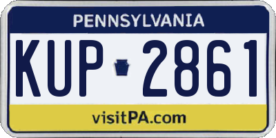 PA license plate KUP2861