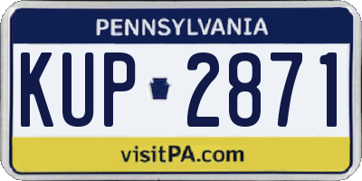 PA license plate KUP2871