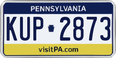 PA license plate KUP2873