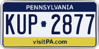 PA license plate KUP2877