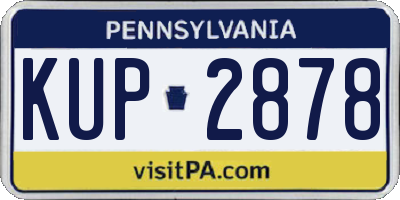PA license plate KUP2878