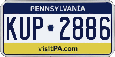 PA license plate KUP2886
