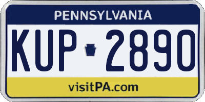 PA license plate KUP2890