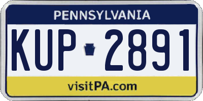 PA license plate KUP2891