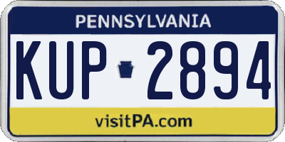PA license plate KUP2894