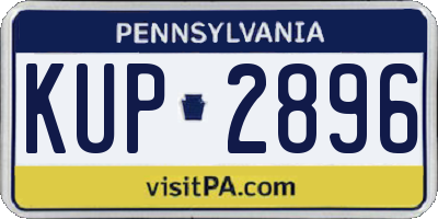 PA license plate KUP2896