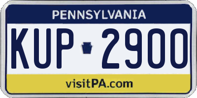 PA license plate KUP2900