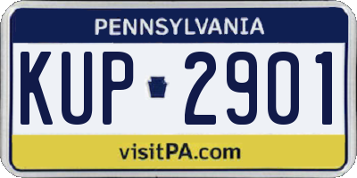 PA license plate KUP2901