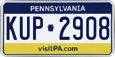PA license plate KUP2908