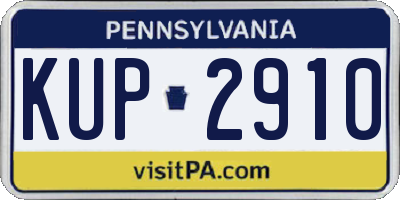 PA license plate KUP2910