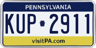 PA license plate KUP2911