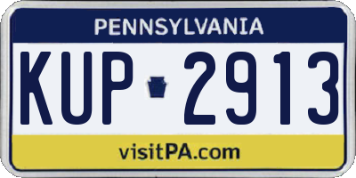 PA license plate KUP2913