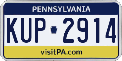 PA license plate KUP2914