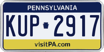 PA license plate KUP2917