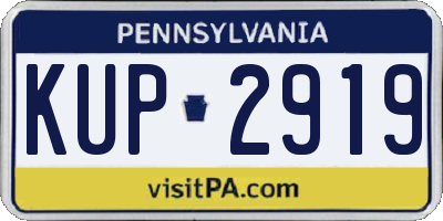 PA license plate KUP2919