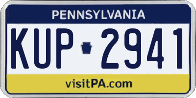 PA license plate KUP2941