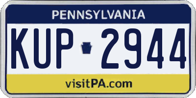 PA license plate KUP2944