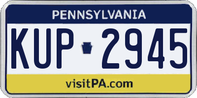 PA license plate KUP2945