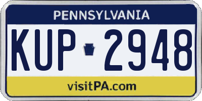 PA license plate KUP2948