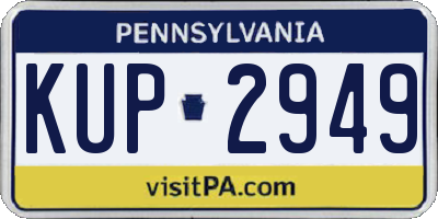 PA license plate KUP2949