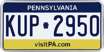 PA license plate KUP2950