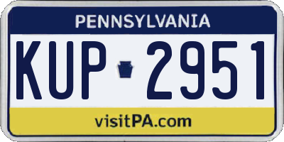 PA license plate KUP2951